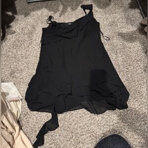 Lulu's Black Ruffled Dress